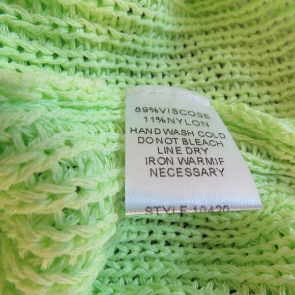 NEWBURY KUSTOM Lime Green Knit Cami Sleeveless Top Festival Summer - Size XL - Picture 12 of 12